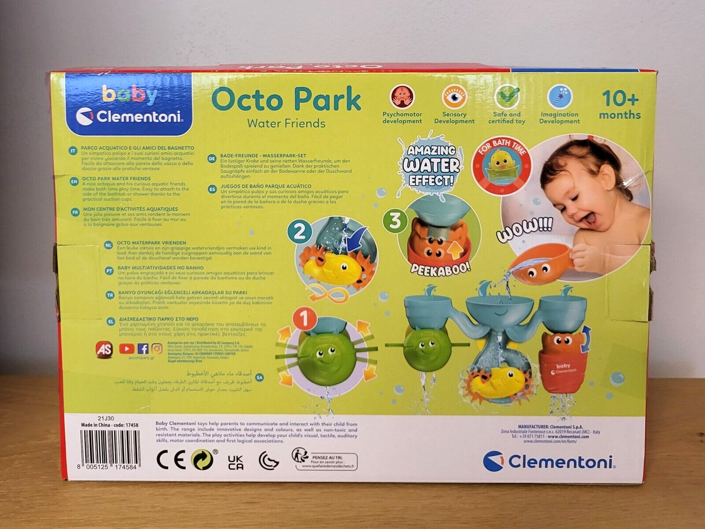 Badespielzeug Clementoni Baby Octo Park Bade Freunde Wasserpark Set Spiel NEU