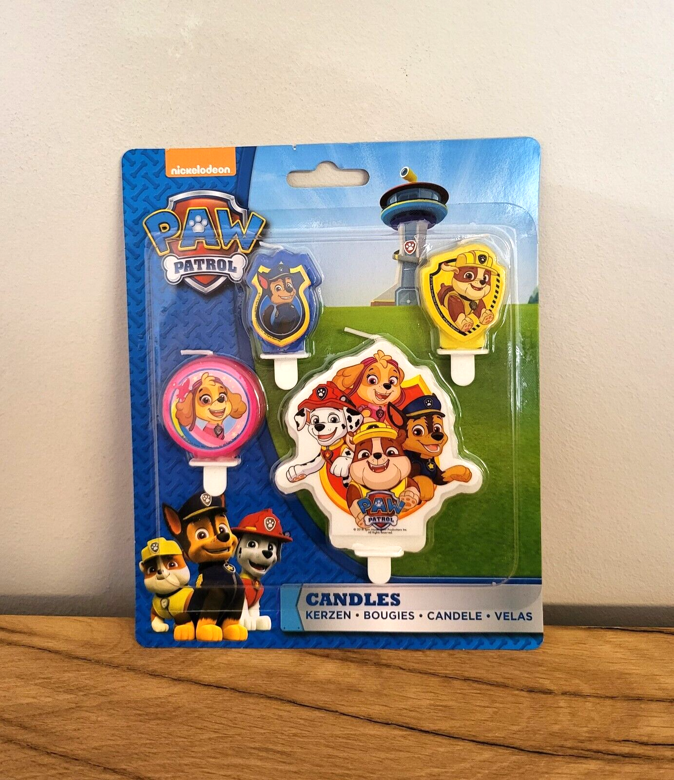 Paw Patrol Geburtstagskerzen Kuchen/Figuren Kerzen Chase Skye Marshall 4er Pack NEU