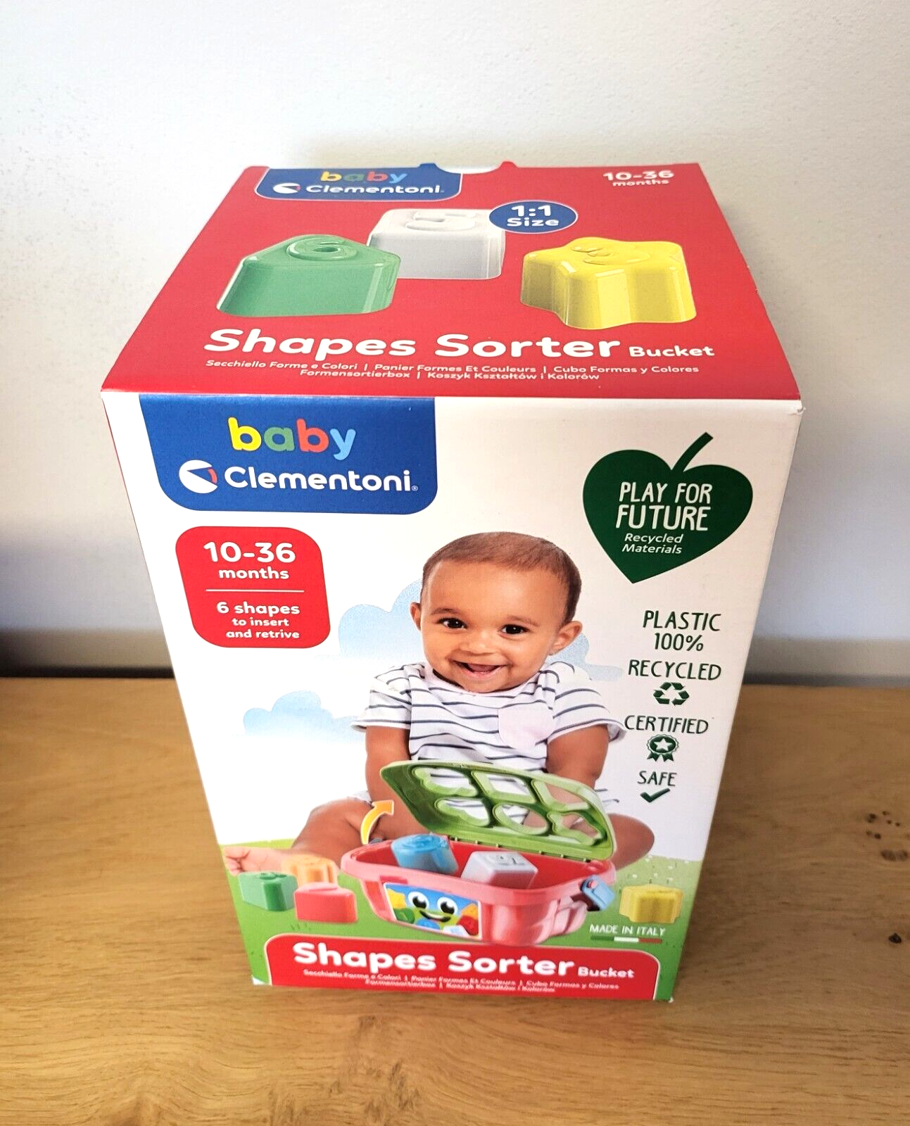 Clementoni Baby Formen Sortierbox Steckspiel Lernspielzeug,Farben,Zahlen NEU & OVP