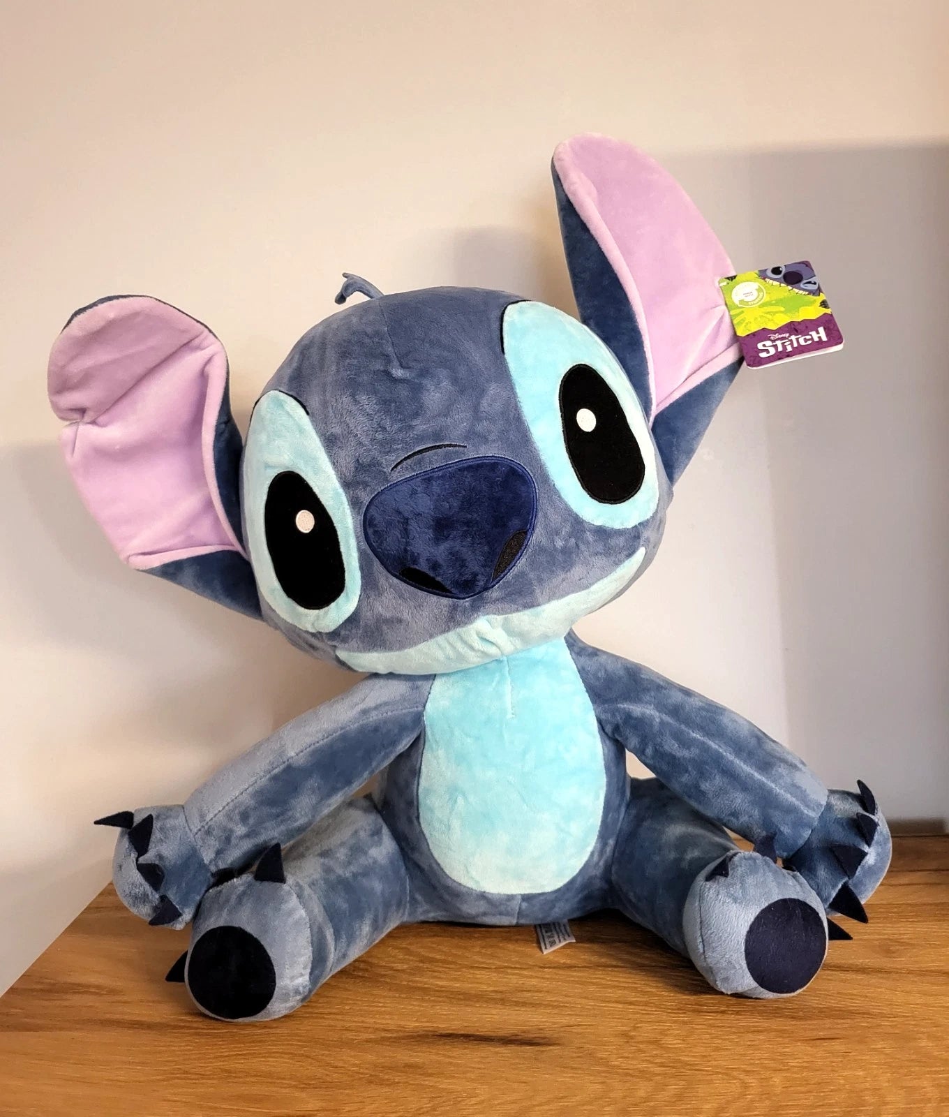 Disney Stitch XXL Plüsch groß Stofftier sitzend Plüschtier großer Kopf Kuscheltier Merch 50 cm Kino Real Film NEU