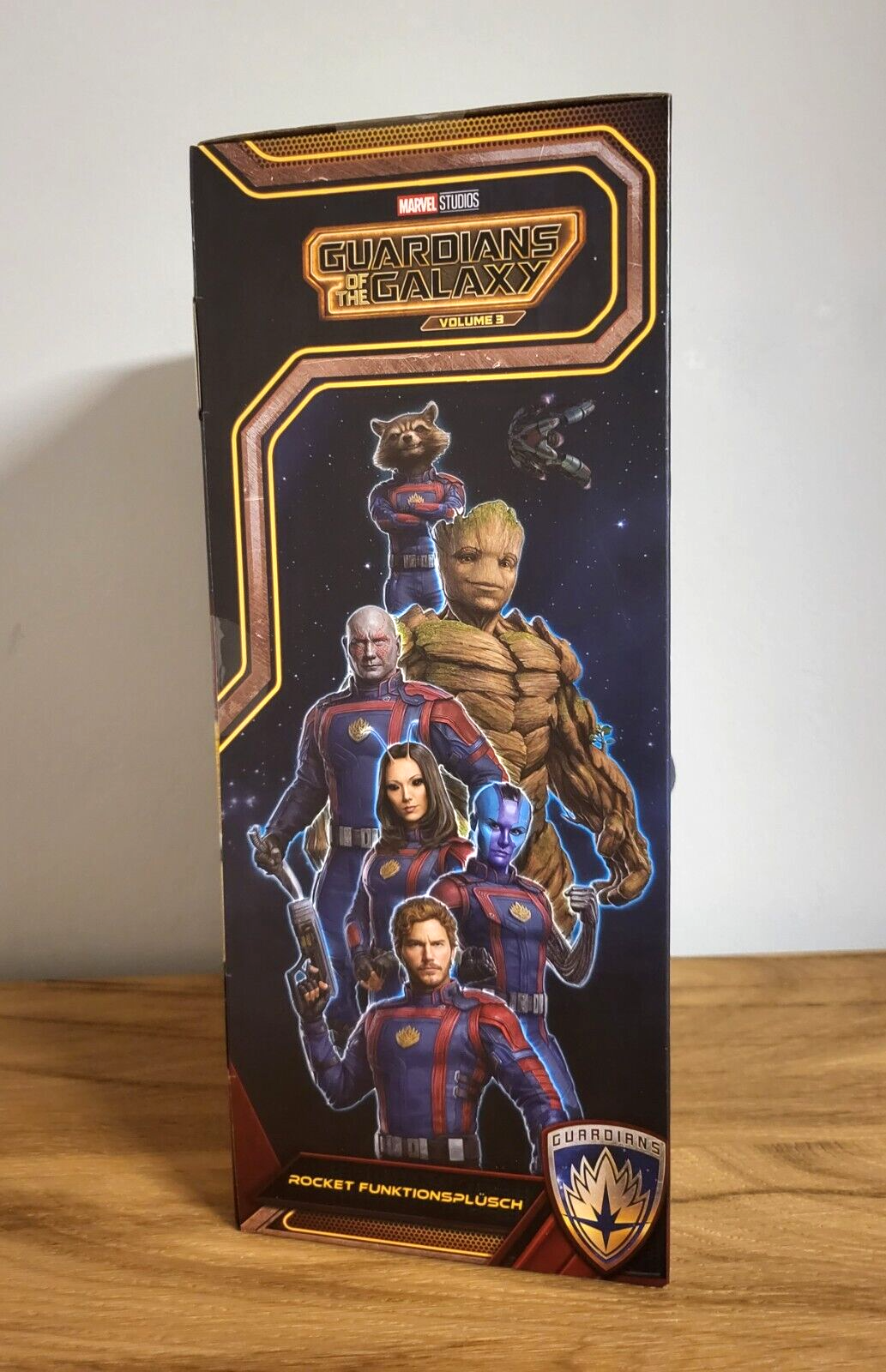 Mattel Marvel Plüschtier Stofftier FUNKTIONSFIGUR Rocket Guardians of the Galaxy mit SOUND ca.32cm NEU & OVP