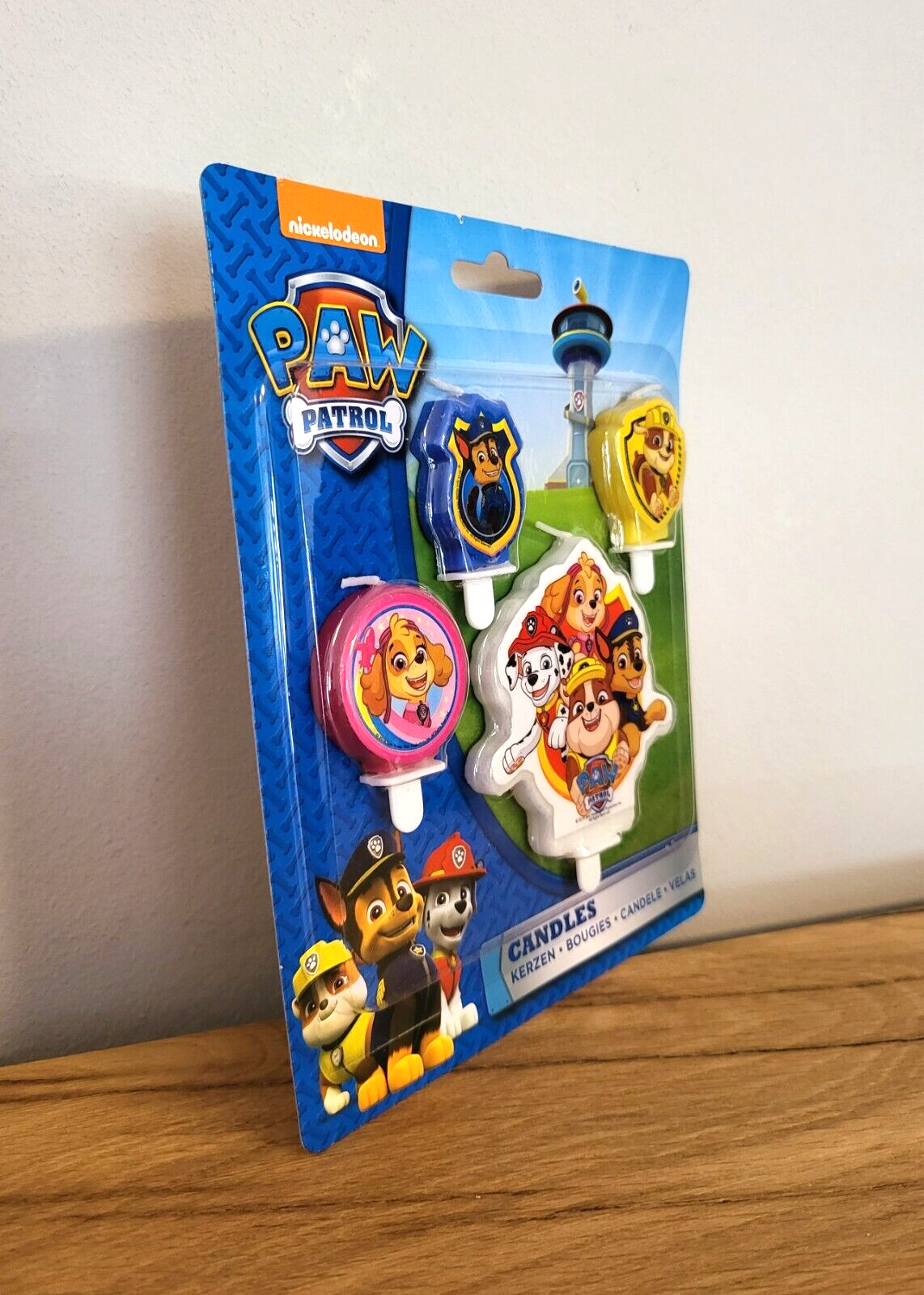 Paw Patrol Geburtstagskerzen Kuchen/Figuren Kerzen Chase Skye Marshall 4er Pack NEU