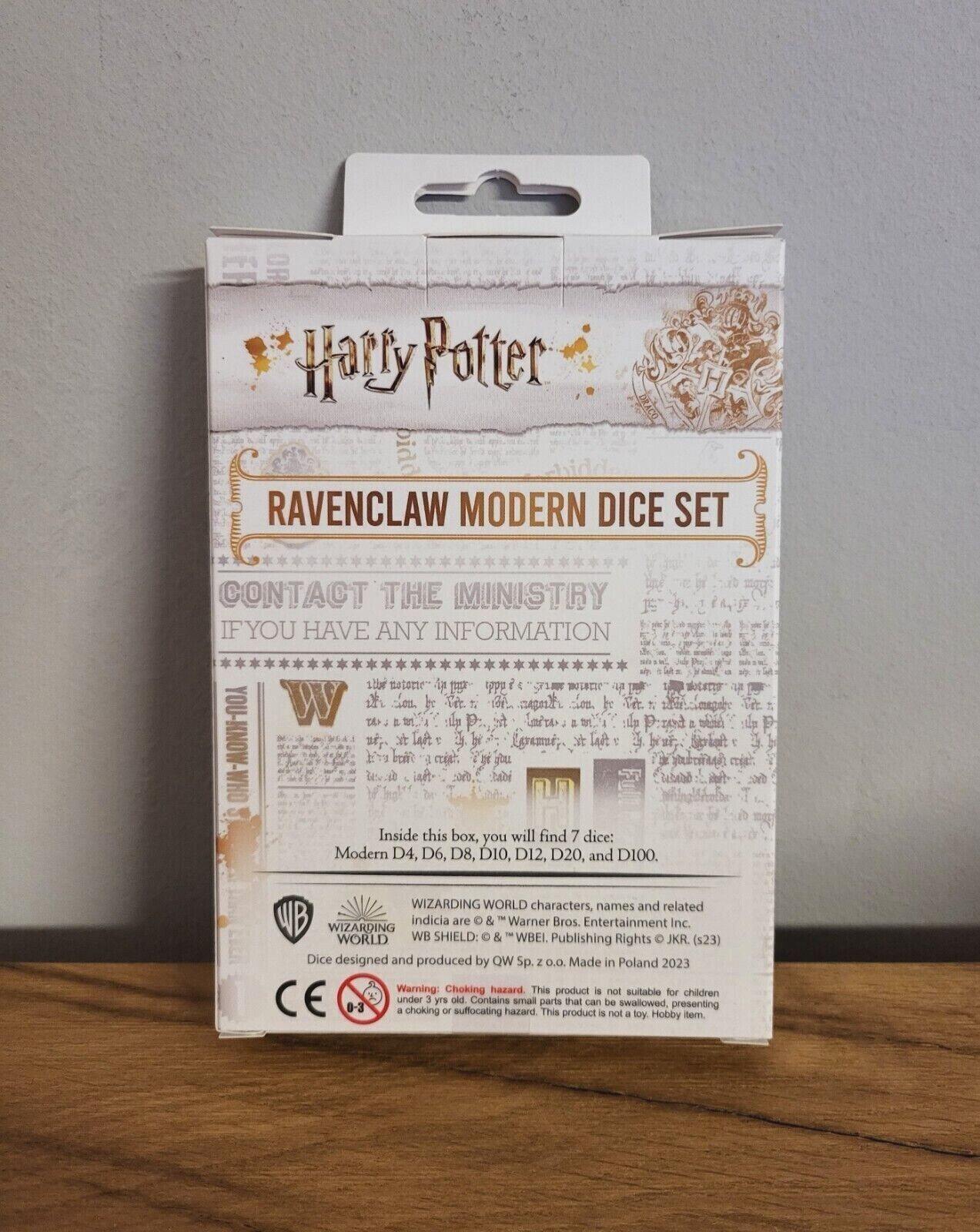 Harry Potter Würfel Set Ravenclaw white Modern Dice Set Spielwürfel weiß