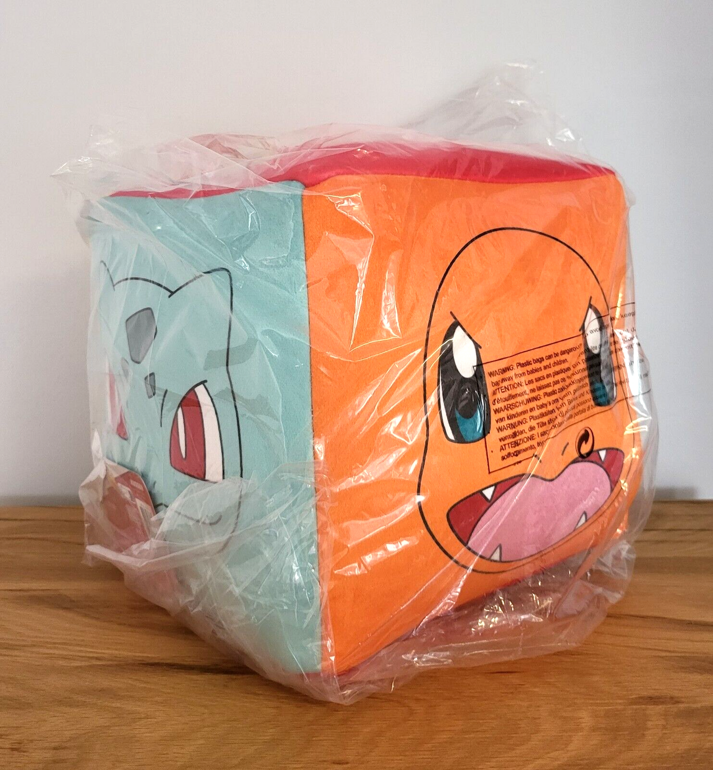 Pokemon Plüsch Pikachu Würfel Kissen Starter Glumanda Schiggy Bisasam Formkissen Sitzkissen Spielzeug Kinder