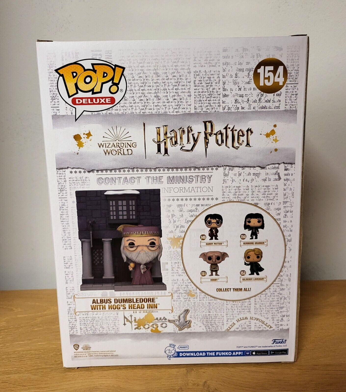Harry Potter Funko POP! Deluxe Vinyl Figur Albus Dumbledore mit Hog's Head Inn #154 NEU