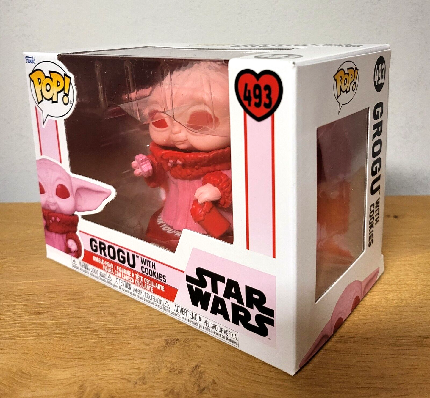 POP! Star Wars Vinyl Figur-Valentines Grogu with cookies Sonderedition Funko#493