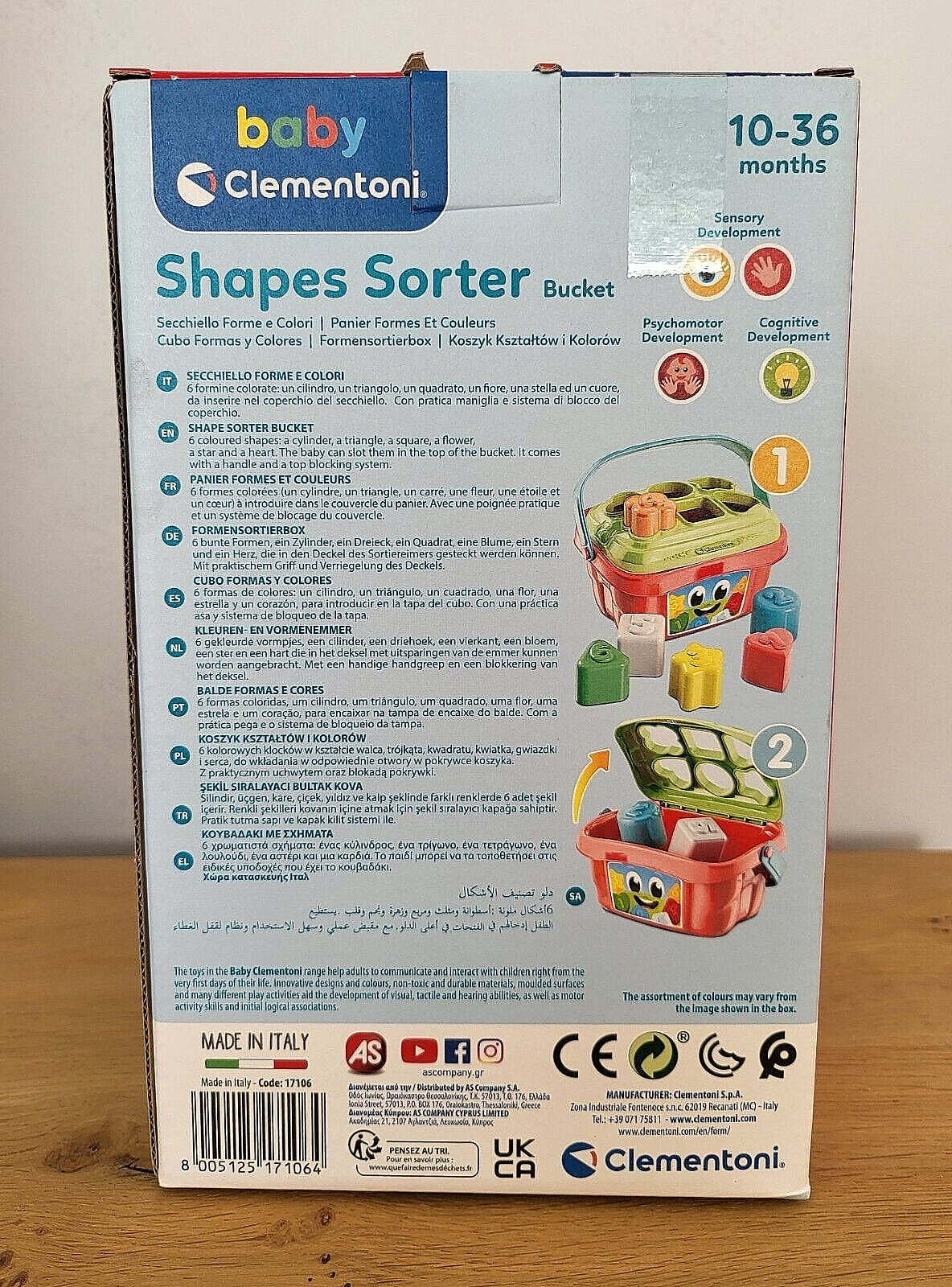 Clementoni Baby Formen Sortierbox Steckspiel Lernspielzeug,Farben,Zahlen NEU & OVP