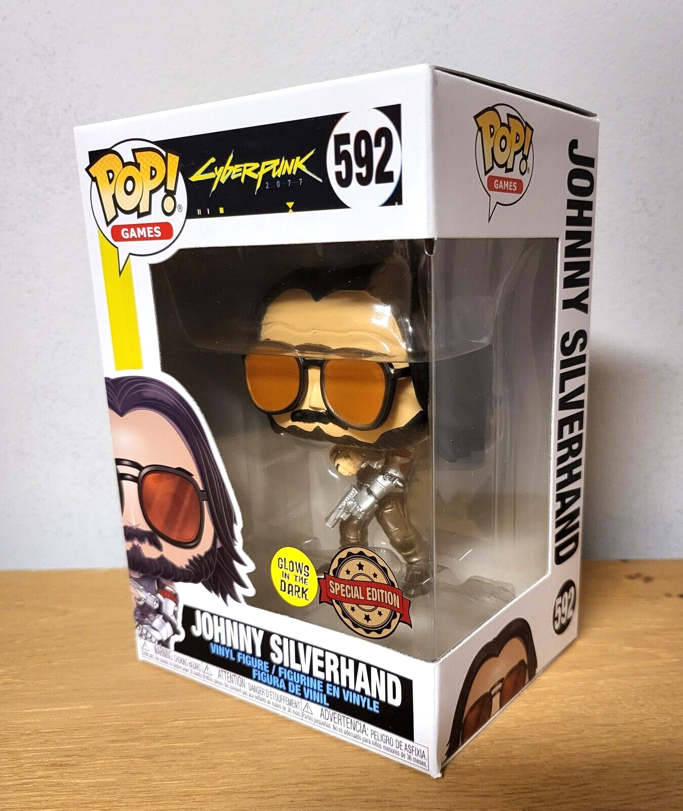 POP Cyberpunk 2077 Johnny Silverhand Games Figur Vinyl Glows in the Dark #592 NEU