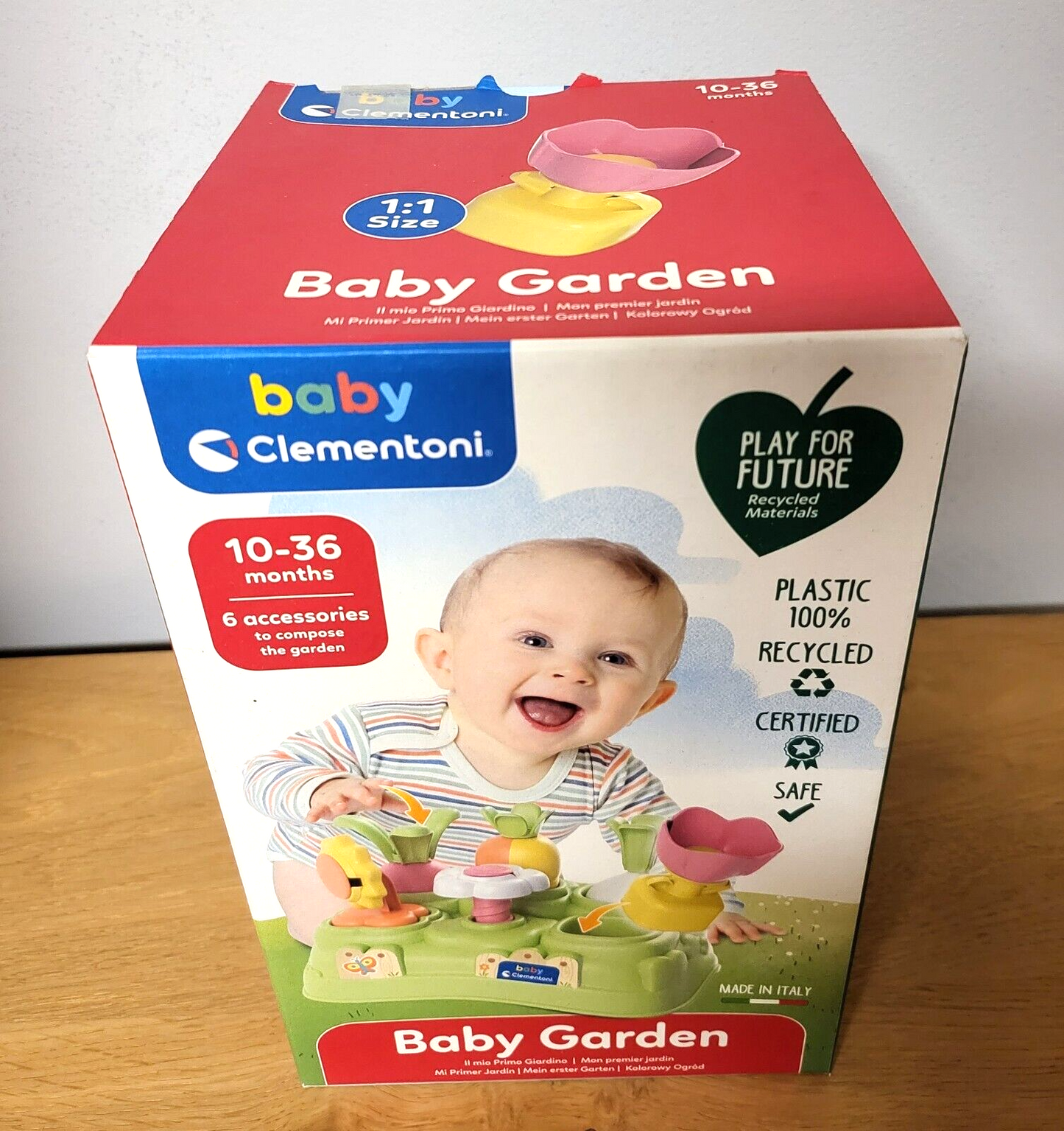Clementoni Baby Steckspiel Lernspielzeug Motoriktrainer Erster Garten ab 10 Monate NEU