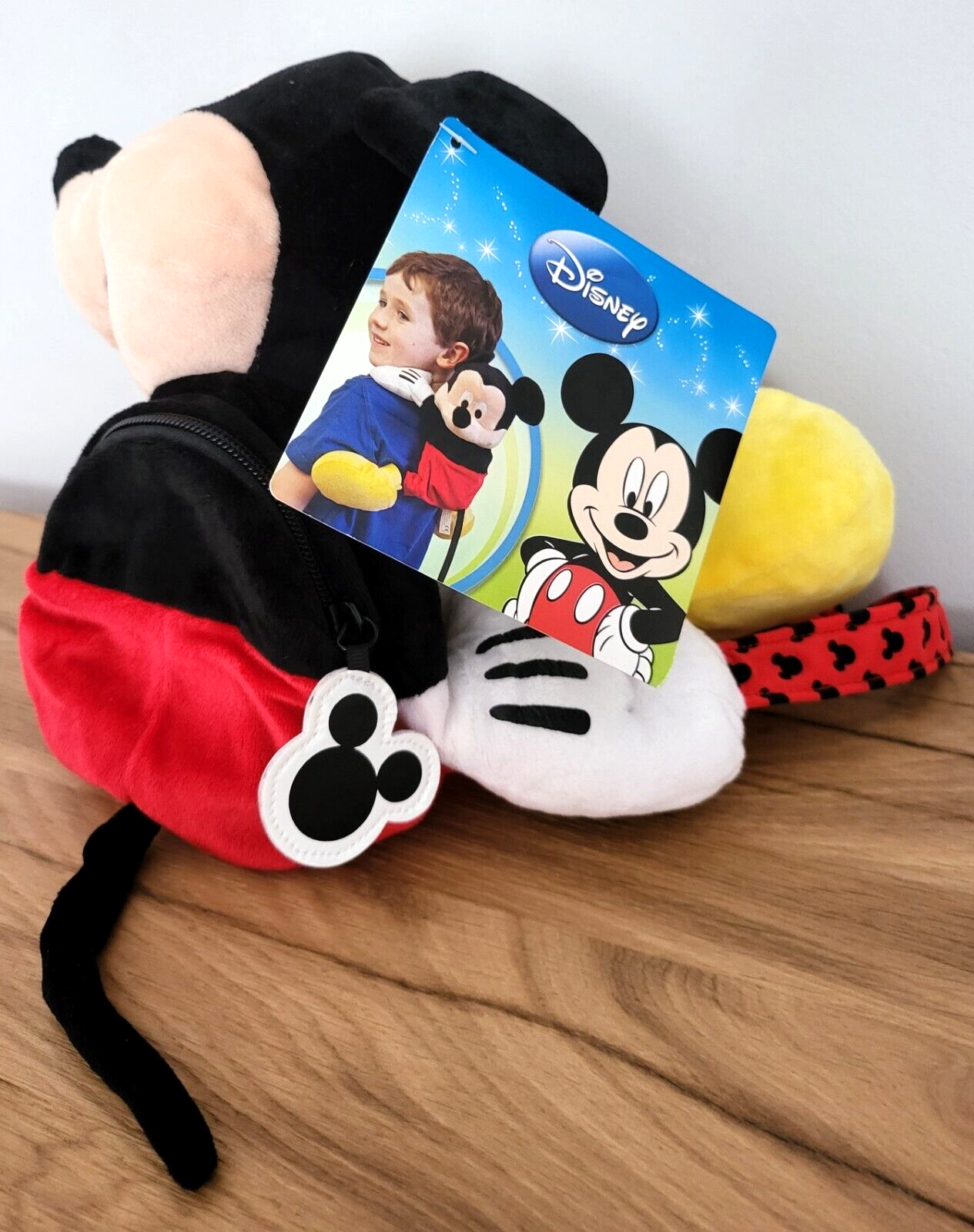 Disney 3D Rucksack Plüschtier Mickey Maus Micky Mouse Spielzeug Stoff-Kuscheltier 38cm NEU