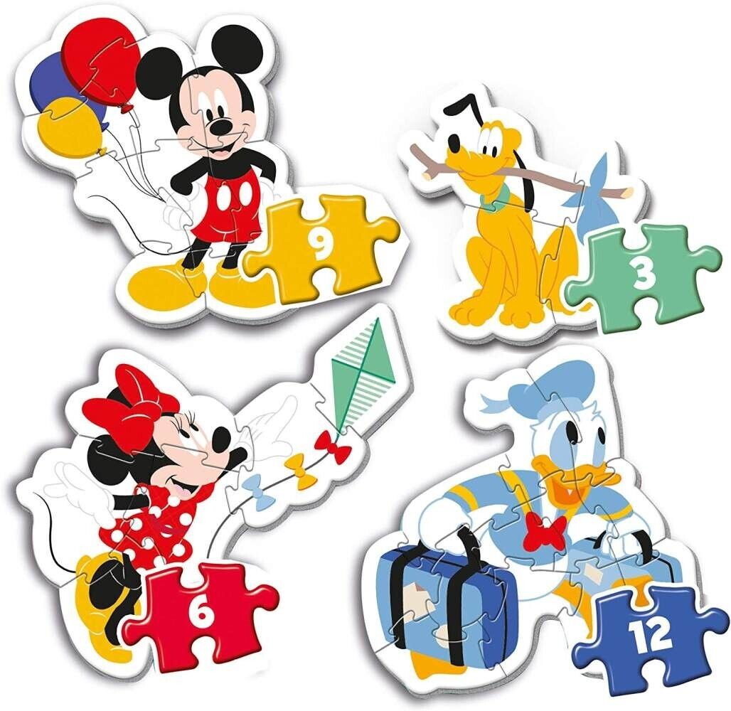 Clementoni Disney Mein erstes Puzzle 4 Formpuzzles / Maxipuzzle Kinderpuzzle ab 2 Jahren NEU
