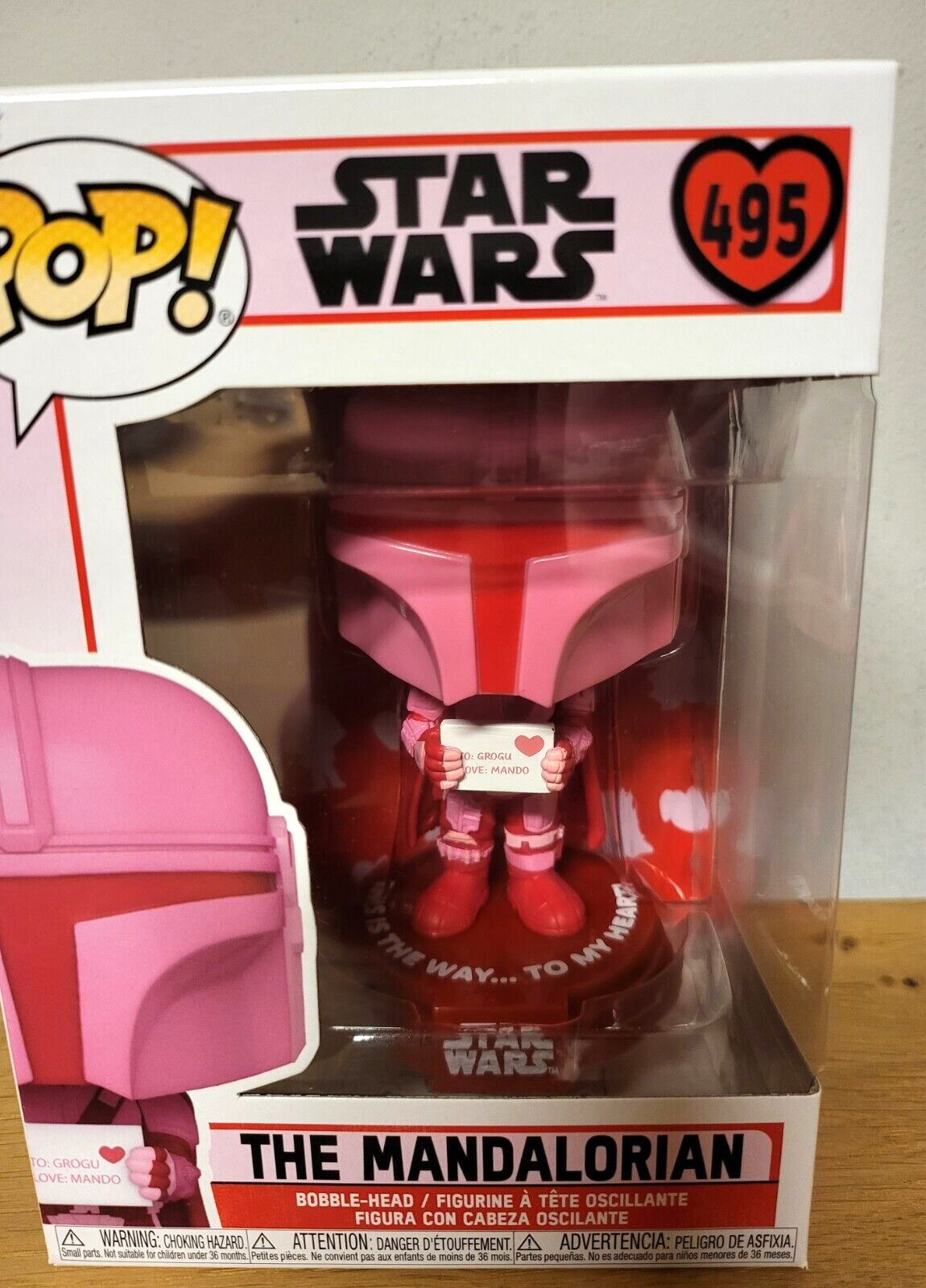 POP! Star Wars Vinyl Figur - Valentines Mandalorian Sonderedition Funko #495 NEU