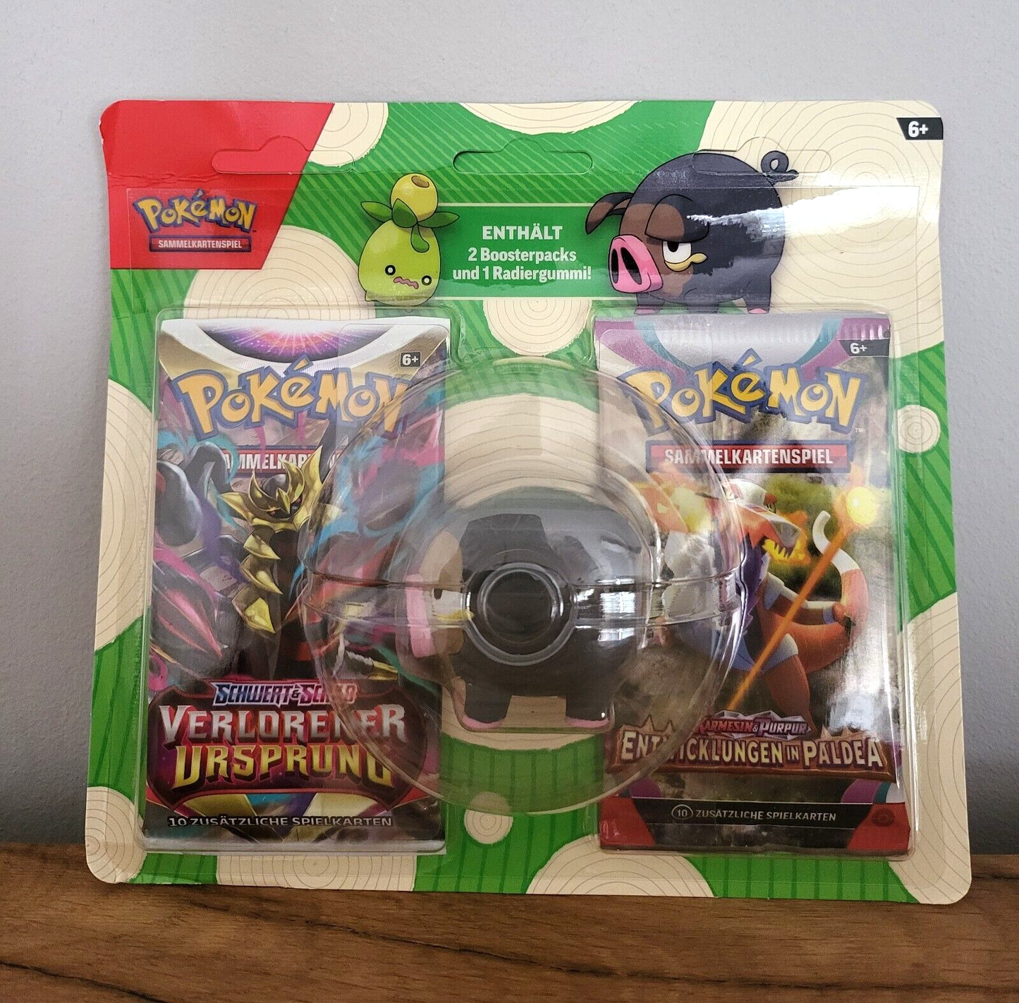 Pokemon Back to School Blister 2 Stück Olini+Ferkuli Radierer Radiergummi Booster DE 2023 NEU