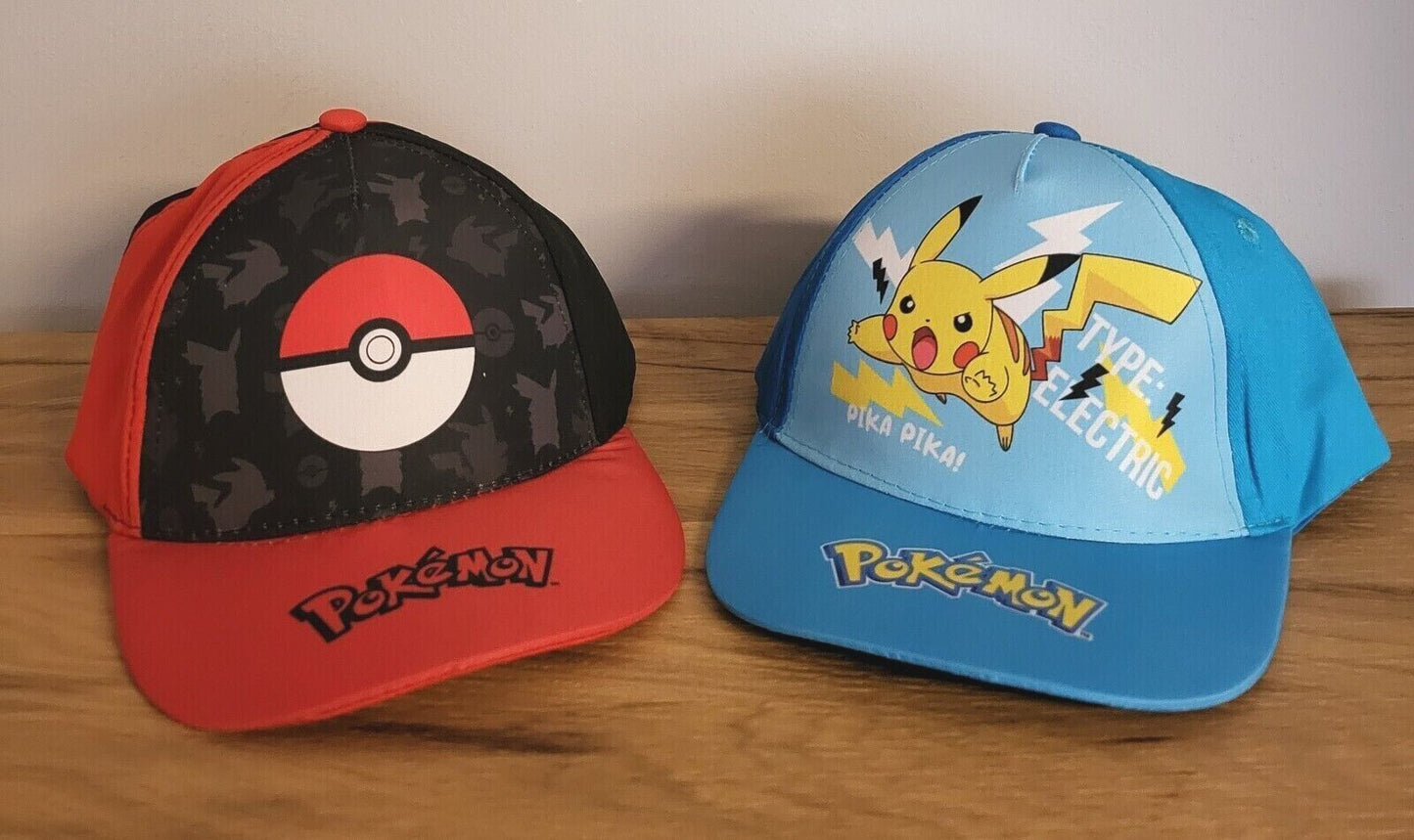 Pokemon Pikachu Pokeball Kinder Basecap Kappe Mütze Cap Sonnenschutz Sport Gr.52/54 NEU