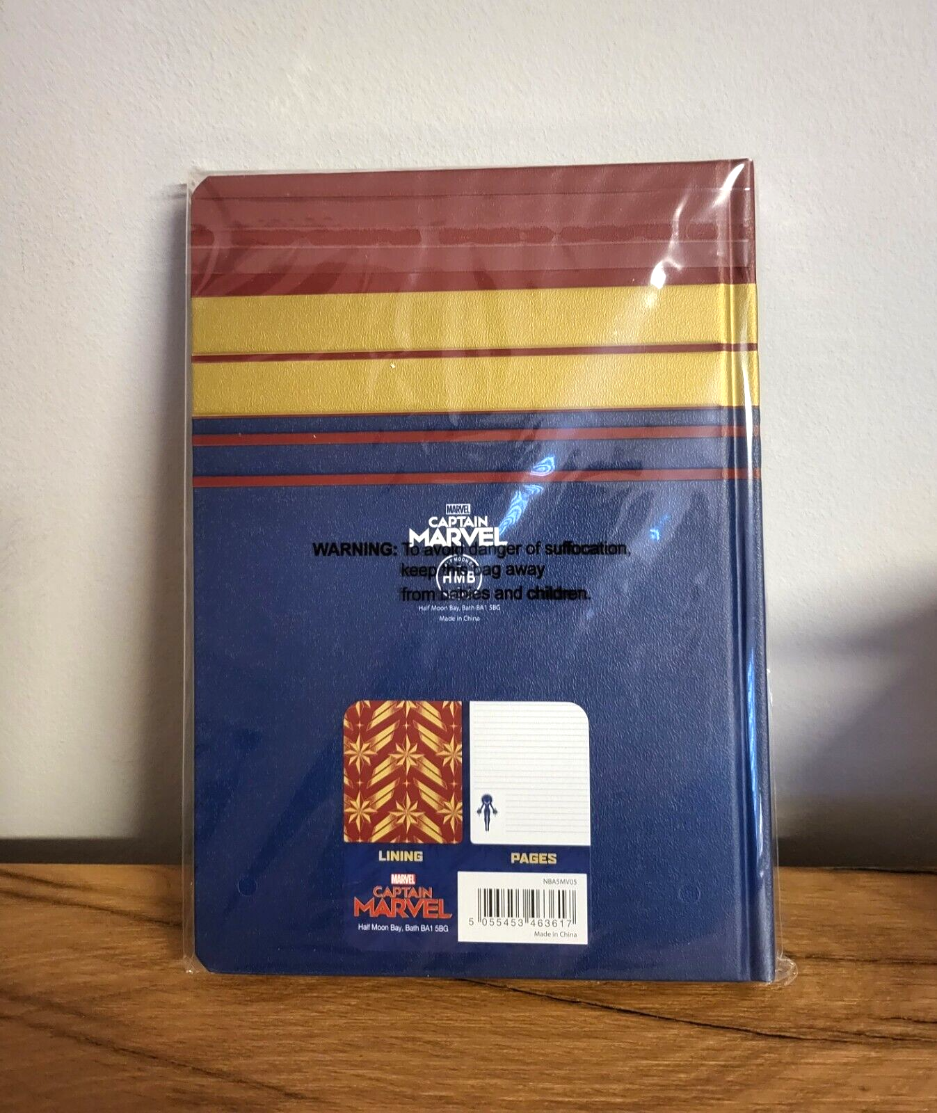 Captain Marvel Notizbuch A5 Hardcover Block Heft Papier Lizenz Film NEU&OVP