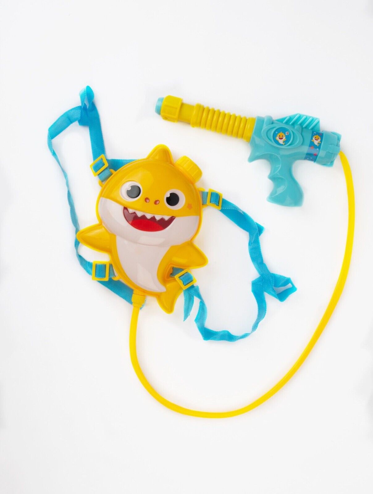 Baby Shark Wasserpistole Outdoor Spielzeug Kinder mit Rucksack ca. 26+22 cm NEU