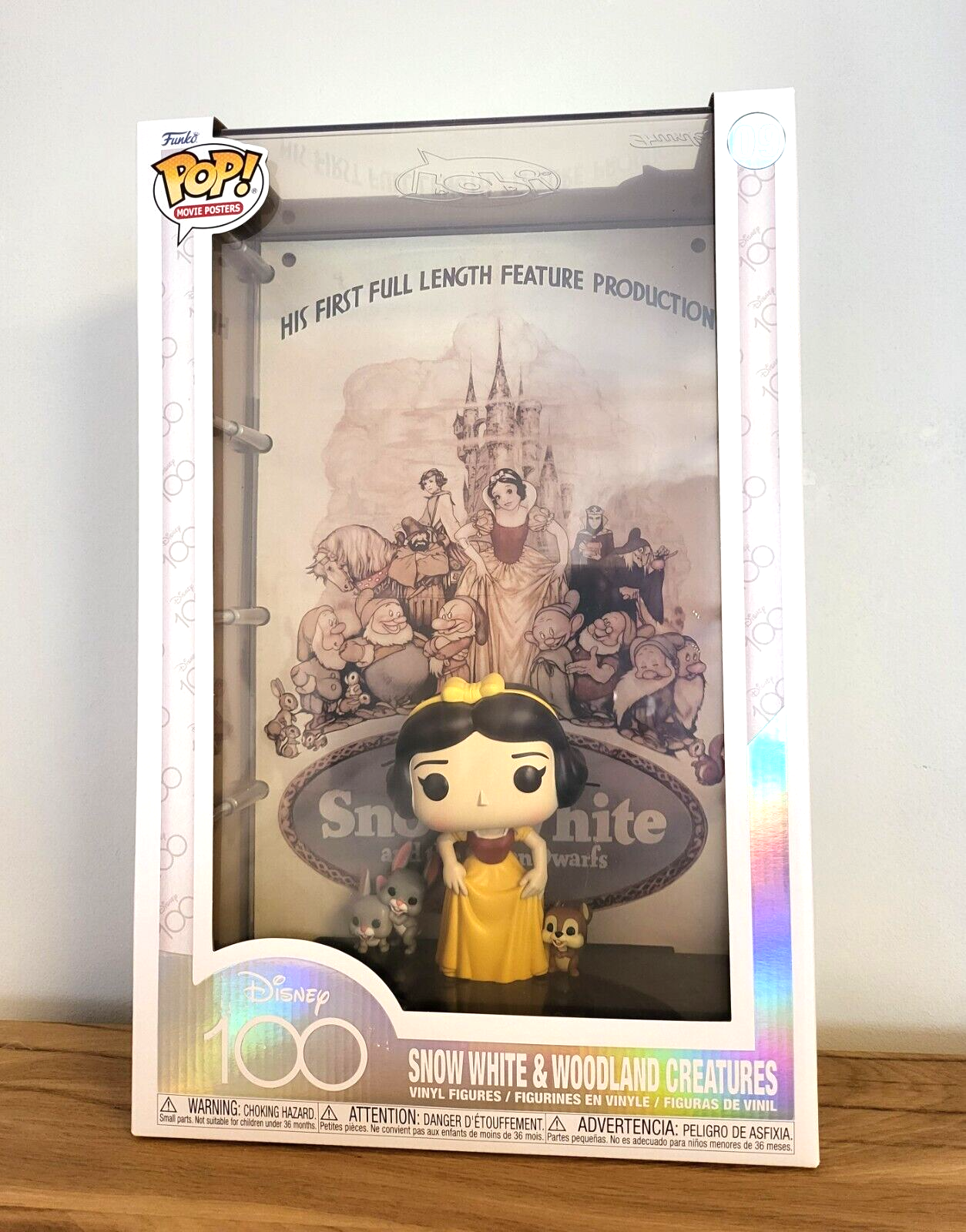 Disney 100 Jahre/ 100th Anniversary POP Vinyl Figur Movie Posters Schneewittchen HARTCASE #09 NEU