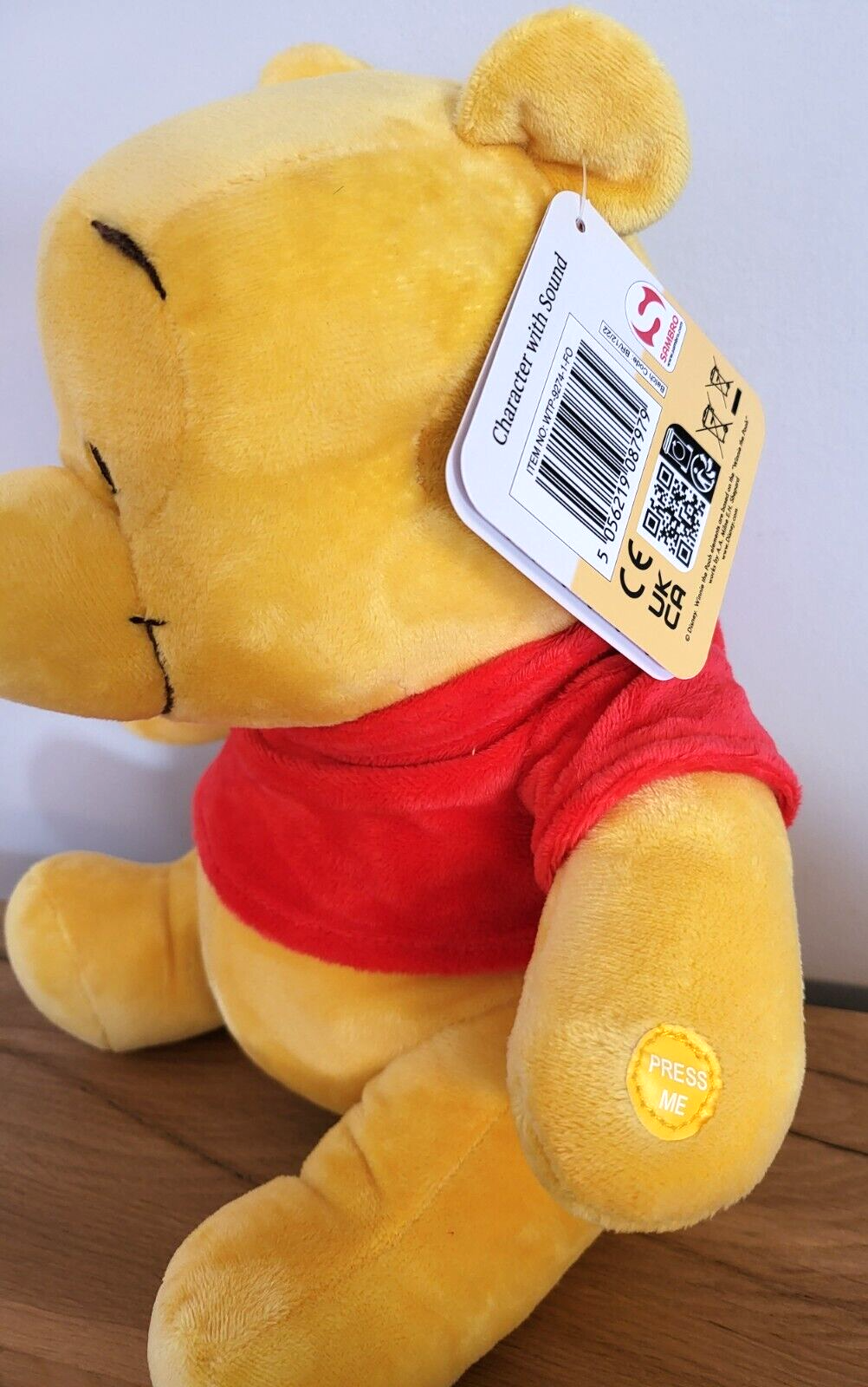 Disney Plüsch Stofftier Kuscheltier Plüschfigur Winnie Puuh Pooh mit Sound NEU