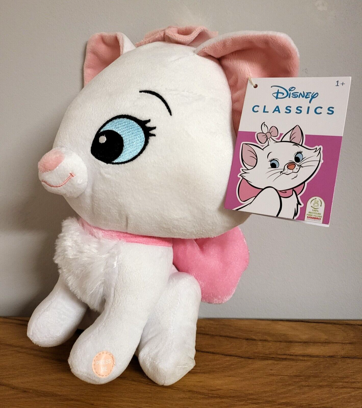 Disney Plüschtier Stofftier Marie Aristocats Katze Kuscheltier Figur 28cm mit SOUND/Ton NEU