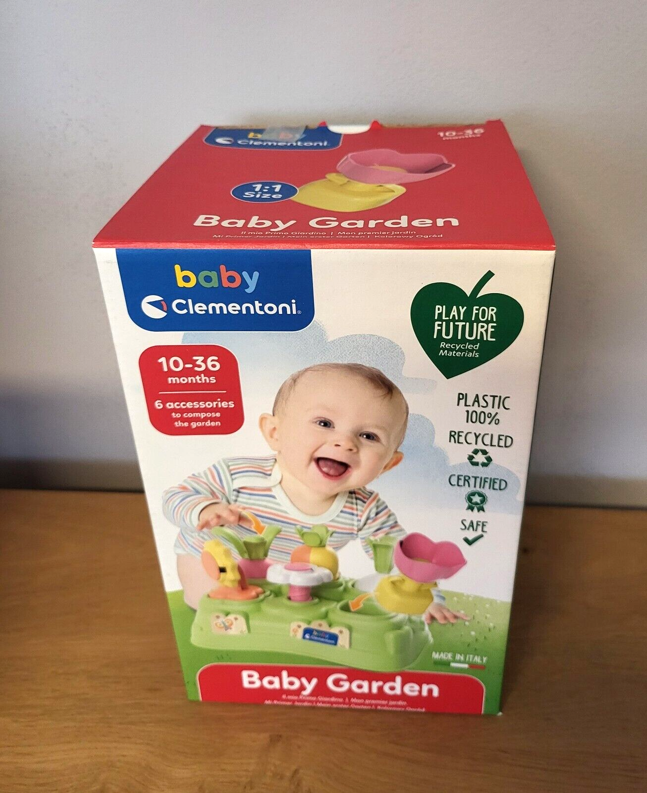 Clementoni Baby Steckspiel Lernspielzeug Motoriktrainer Erster Garten ab 10 Monate NEU