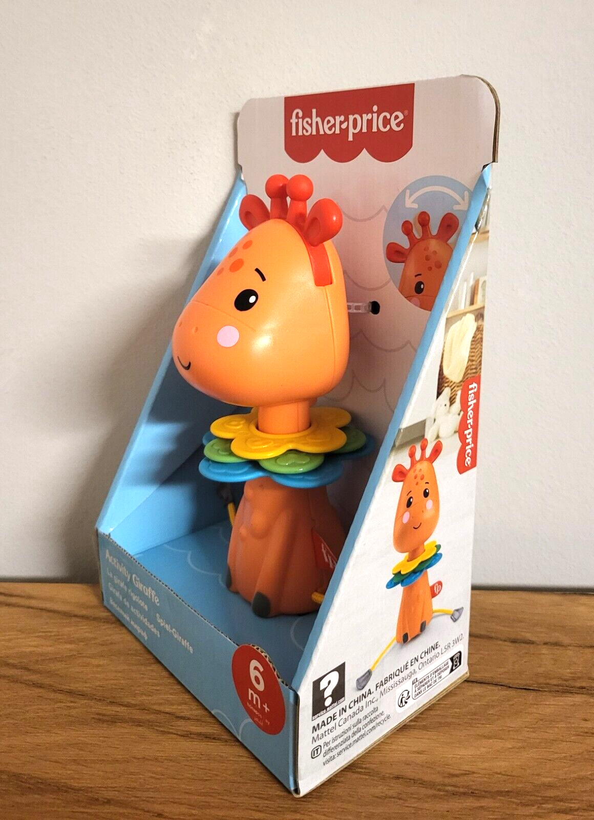 Fisher-Price Baby Aktivitätsspielzeug Giraffe Motorik Lernspiel ab 6 Monate 16cm