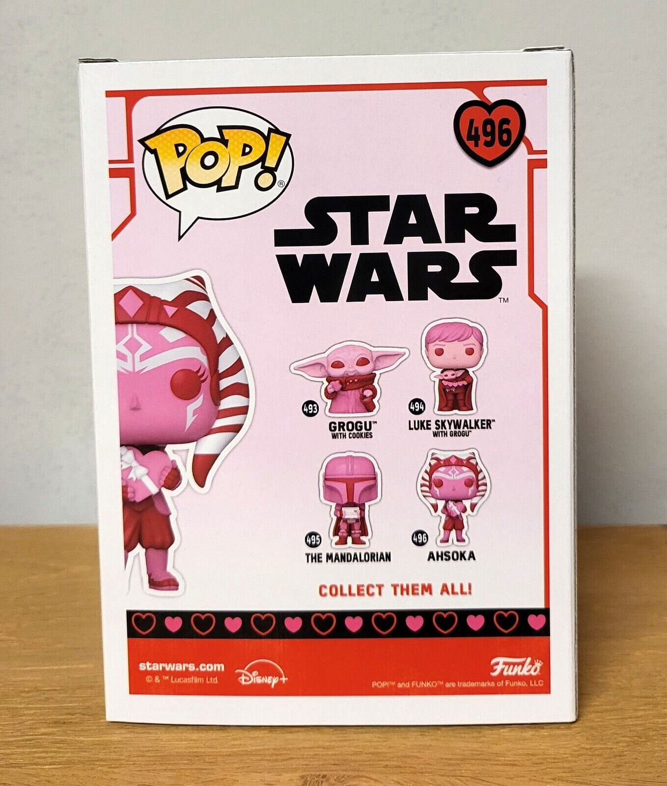POP! Star Wars Vinyl Figur - Valentines Ahsoka Sonderedition Funko #496 NEU &OVP