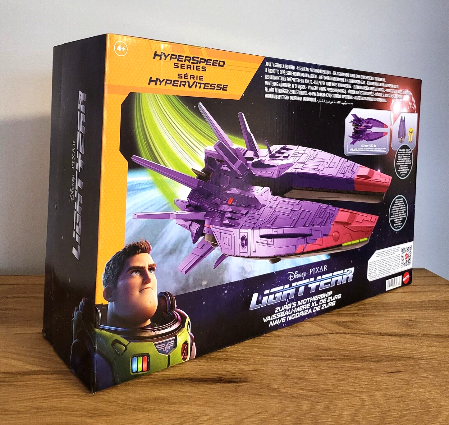 Mattel Disney Roboter Zurg Schiff Lightyear Raumschiff XL Ship Figur Toy Story Licht & Ton 50cm