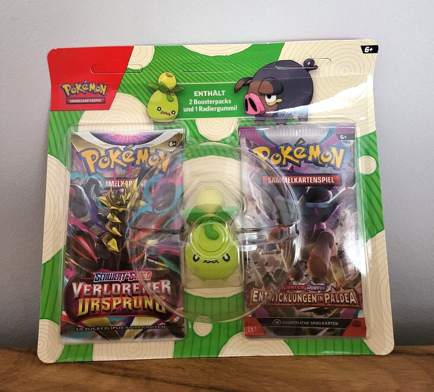 Pokemon Back to School Blister 2 Stück Olini+Ferkuli Radierer Radiergummi Booster DE 2023 NEU