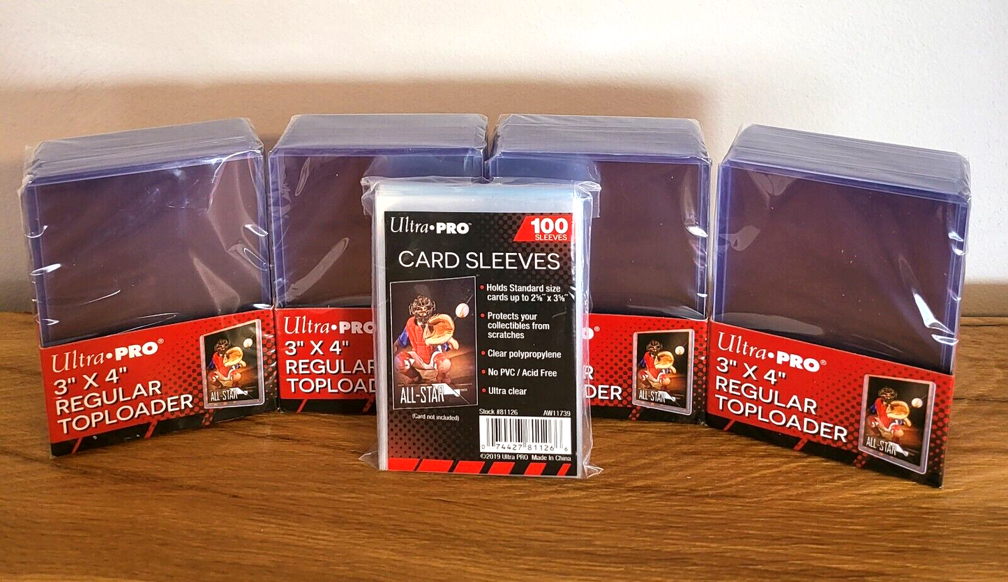 Ultra Pro Toploader 3x4 Kartenhüllen TCG 100 Stück + 100 Sleeves Pokemon,MTG NEU
