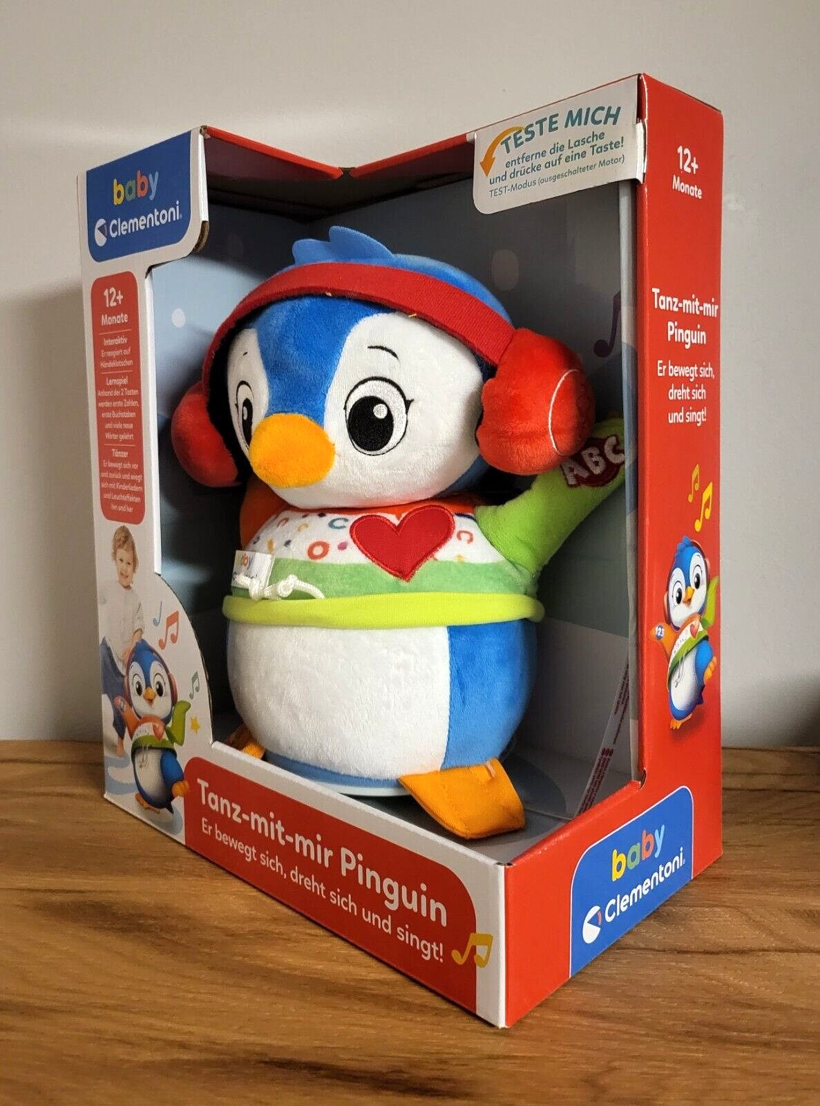 Clementoni Baby Tanz mit mir Pinguin Interaktives Lernspielzeug Musik Kinder Kleinkind NEU