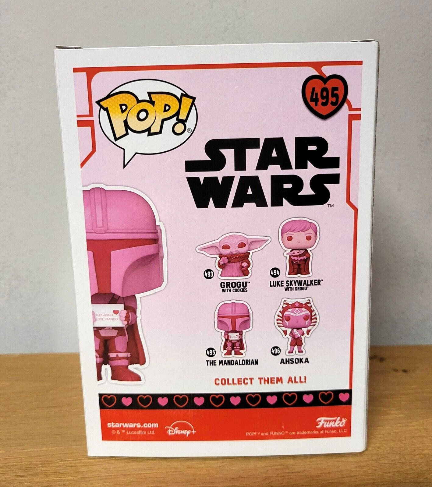 POP! Star Wars Vinyl Figur - Valentines Mandalorian Sonderedition Funko #495 NEU