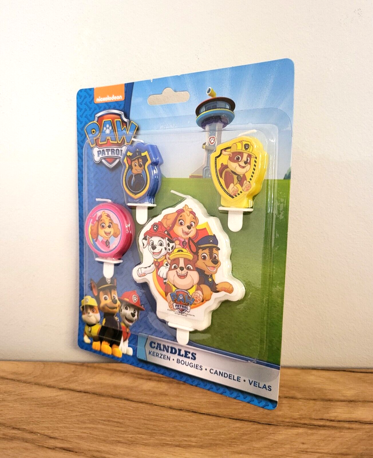 Paw Patrol Geburtstagskerzen Kuchen/Figuren Kerzen Chase Skye Marshall 4er Pack NEU