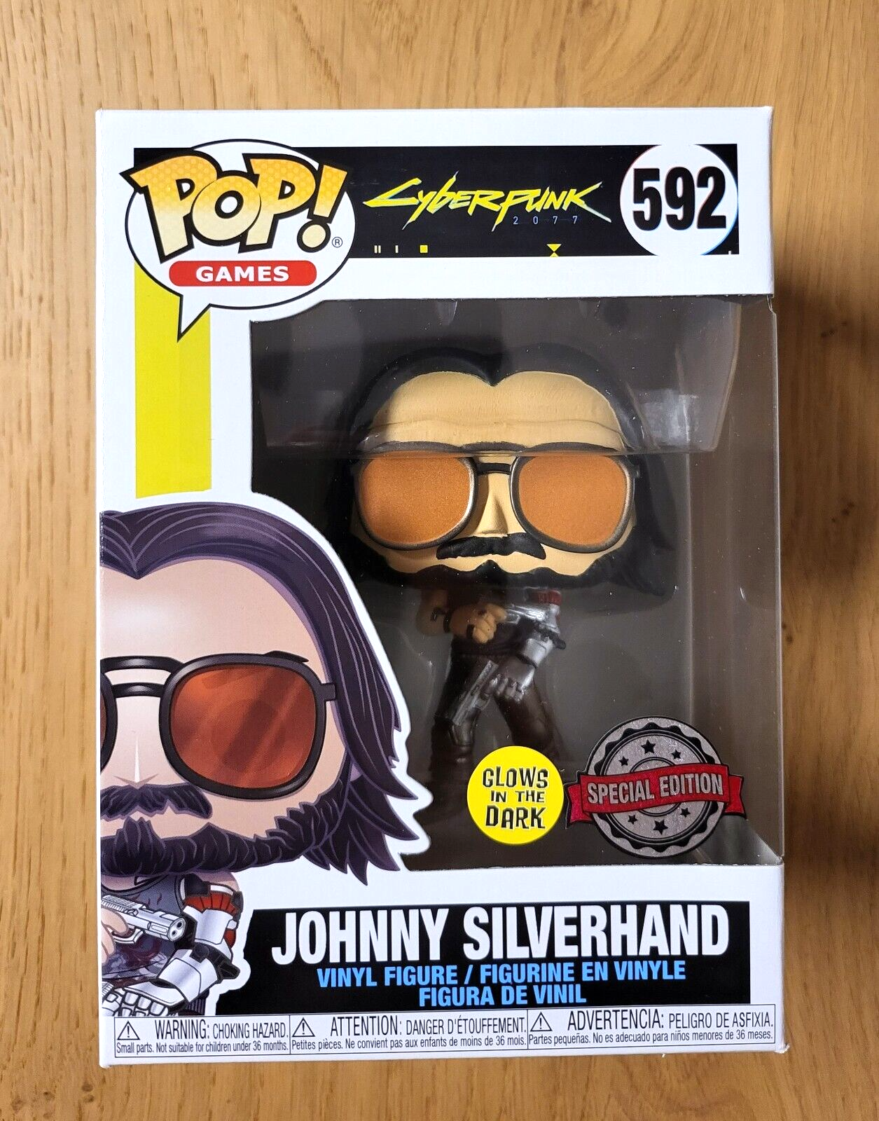 POP Cyberpunk 2077 Johnny Silverhand Games Figur Vinyl Glows in the Dark #592 NEU