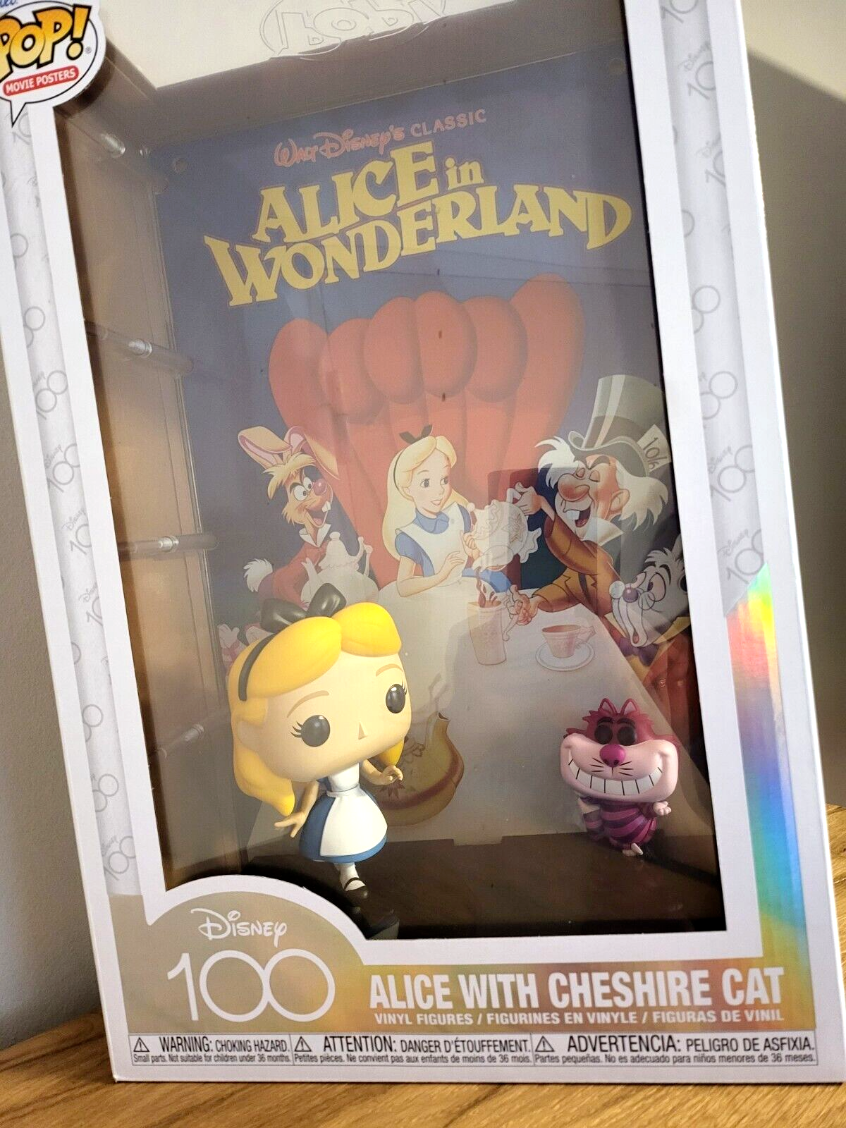 Disney 100 Jahre/ 100th Anniversary Alice in Wunderland mit Grinsekatze Movie Posters POP Vinyl Figur #11 NEU