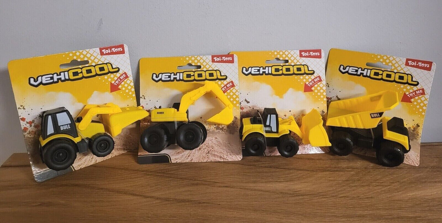 Baufahrzeug Mini Bagger Kippe Radlader Gelenkradlader Spielzeug Kinder Geschenk gelb Auto
