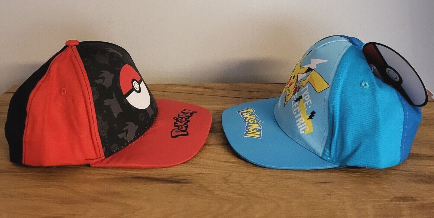 Pokemon Pikachu Pokeball Kinder Basecap Kappe Mütze Cap Sonnenschutz Sport Gr.52/54 NEU