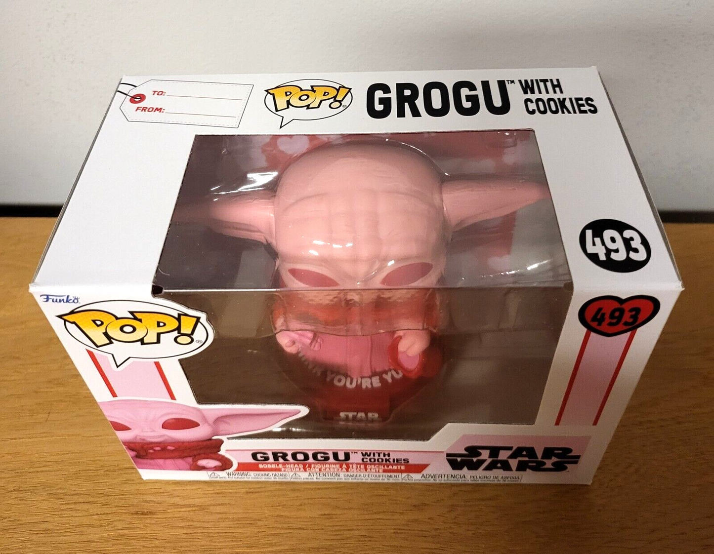 POP! Star Wars Vinyl Figur-Valentines Grogu with cookies Sonderedition Funko#493