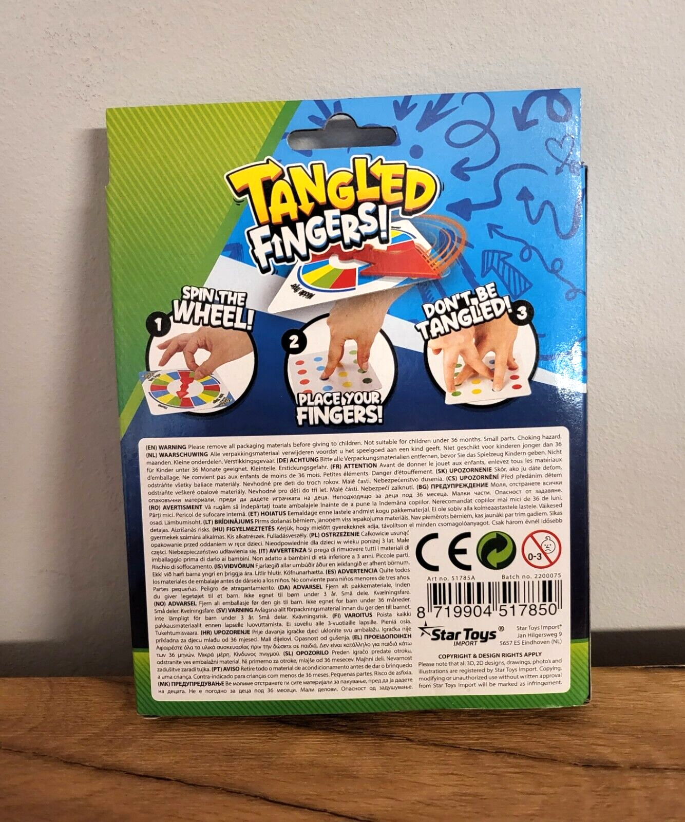 Minispiel verschlungene Finger Tangled Fingers Toi Toys Spiel Reisespiel Brettspiel Partyspiel Finger Twist NEU & OVP