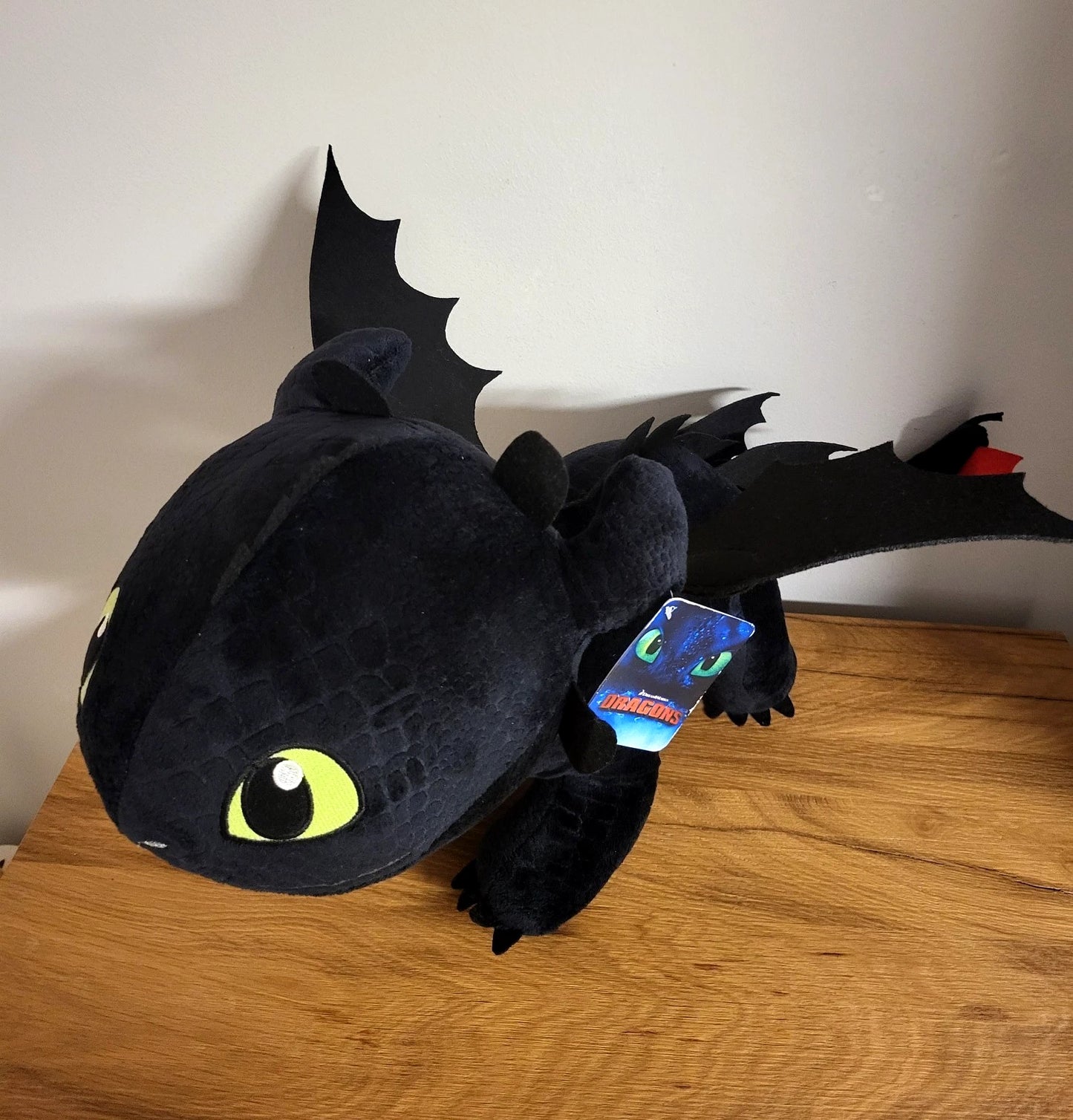 Plüschtier XXL Ohnezahn Dragons Drachenzähmen Nachtschatten Figur Groß 60/40 cm Stofftier Kuscheltier Plüsch NEU