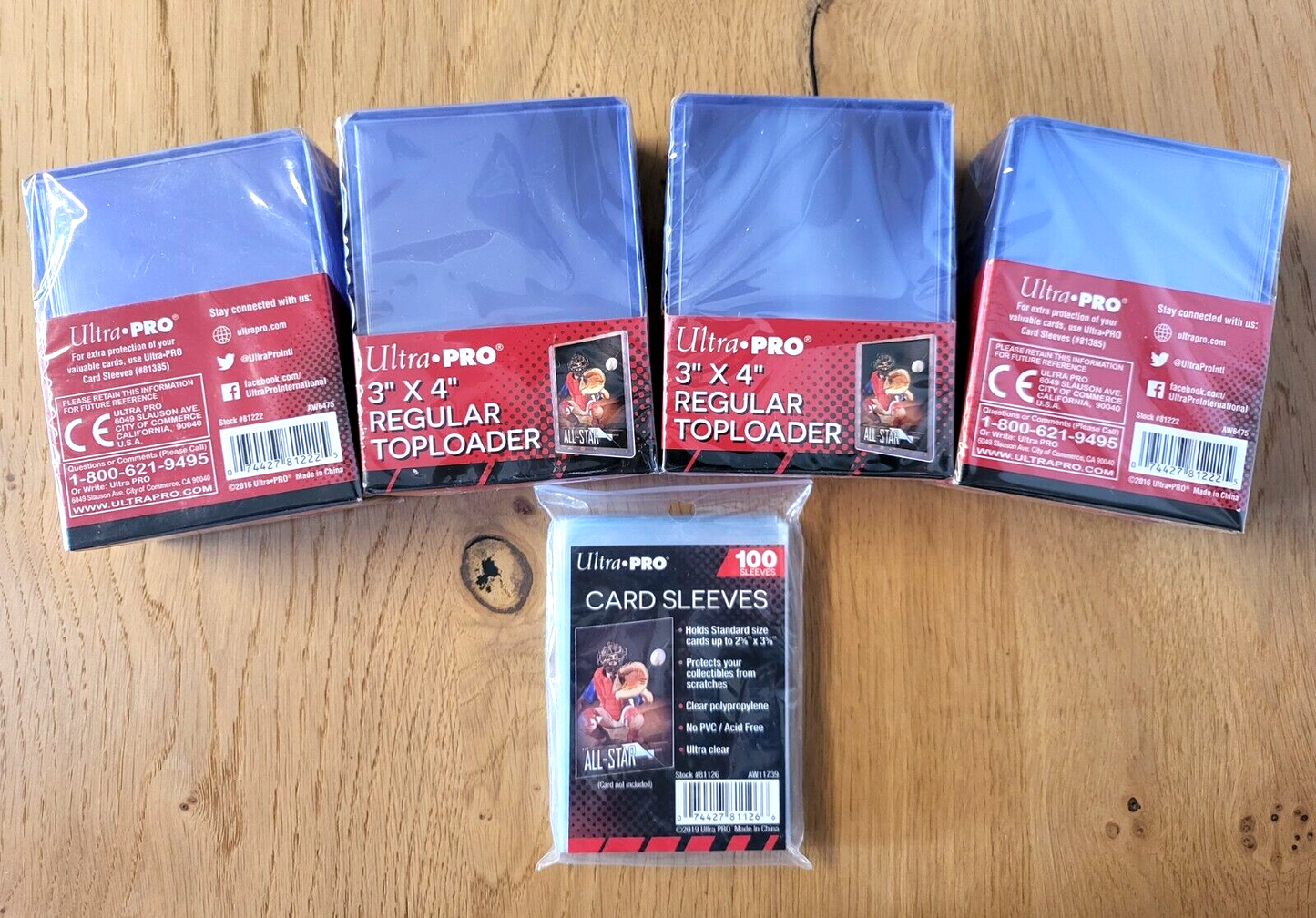 Ultra Pro Toploader 3x4 Kartenhüllen TCG 100 Stück + 100 Sleeves Pokemon,MTG NEU
