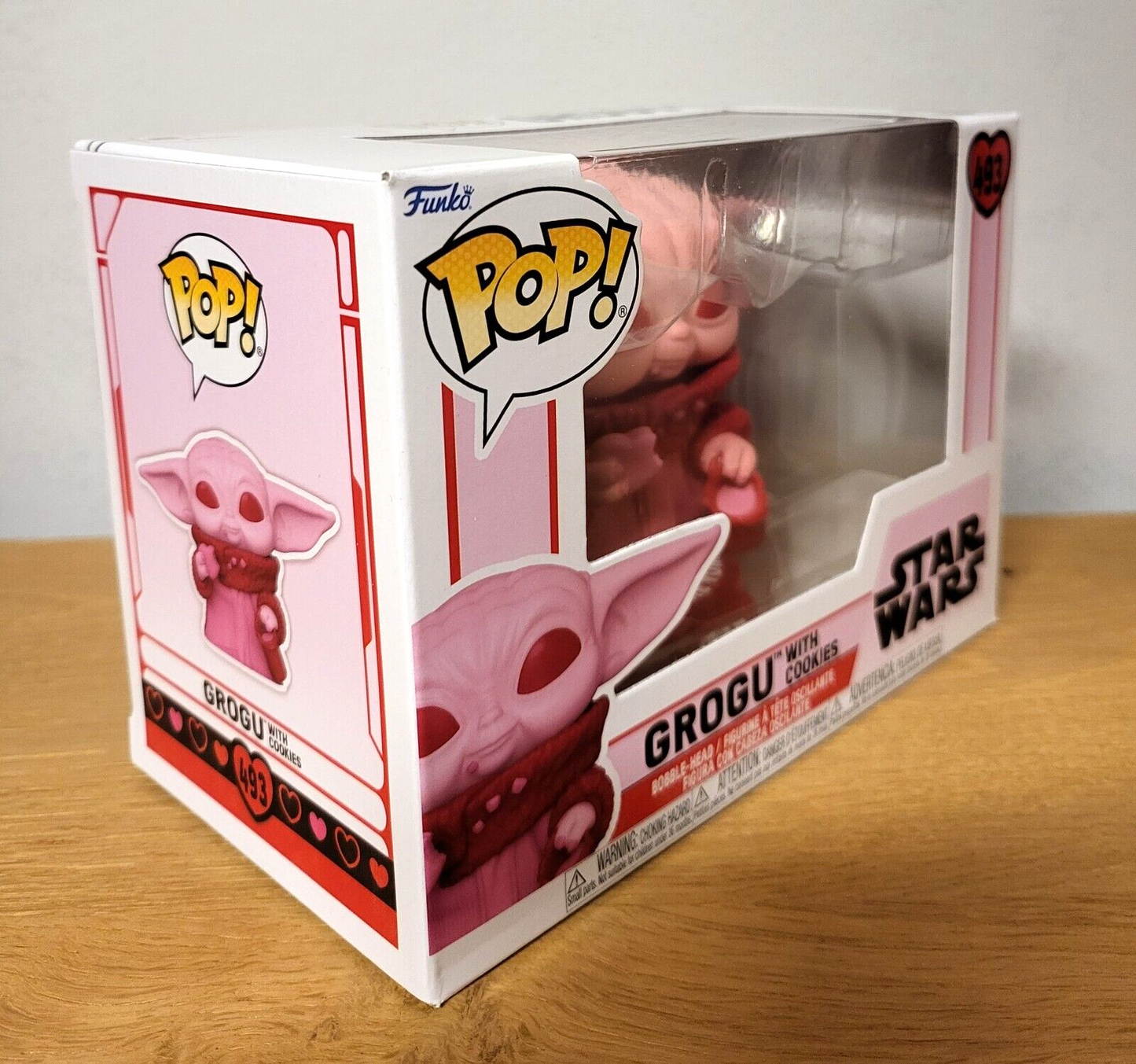 POP! Star Wars Vinyl Figur-Valentines Grogu with cookies Sonderedition Funko#493