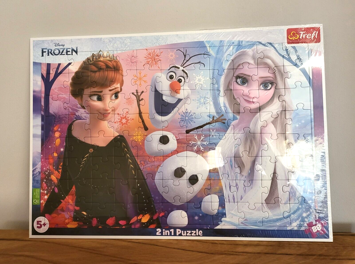 Disney Frozen / Die Eiskönigin Rahmenpuzzle XXL + Malvorlage Trefl 88 Teile ab 5 Jahren