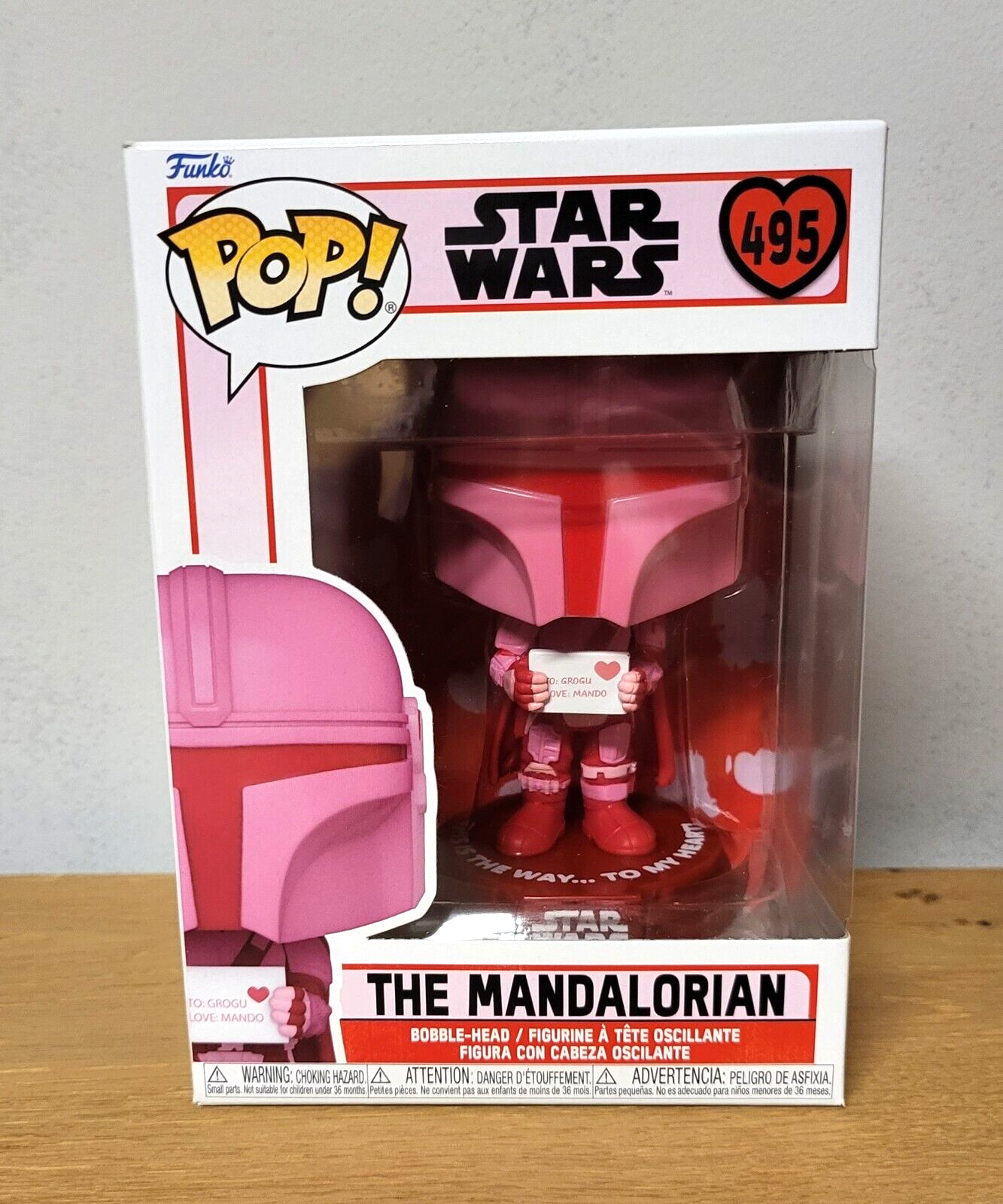 POP! Star Wars Vinyl Figur - Valentines Mandalorian Sonderedition Funko #495 NEU