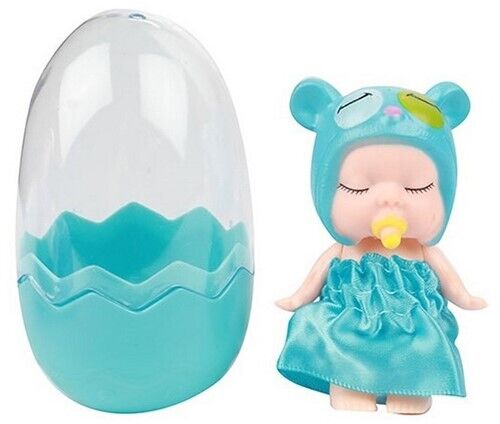 Babypuppe Überraschung im Ei / kleines Baby mit Schnuller 8cm 3 Farben Kinder
