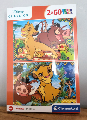 Puzzle Kinder König der Löwen Disney Clementoni Simba Supercolor 2x60 NEU & OVP