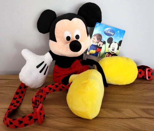 Disney 3D Rucksack Plüschtier Mickey Maus Micky Mouse Spielzeug Stoff-Kuscheltier 38cm NEU