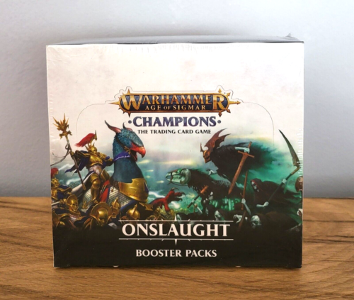 Warhammer Age of Sigmar Onslaught Sammelkartenspiel 24x Booster Displa Meyvis Toys Warhammer Age of Sigmar Onslaught Sammelkartenspiel 24x Booster Displa Meyvis Toys