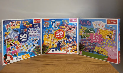 Disney/ Paw Patrol/ Peppa Pig Wutz 50 Spiele Spielesammlung Spielmöglichkeiten Brettspiel NEU