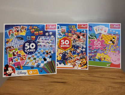 Disney/ Paw Patrol/ Peppa Pig Wutz 50 Spiele Spielesammlung Spielmöglichkeiten Brettspiel NEU
