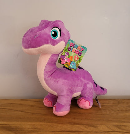 Dinos Plüsch Stofftier Kuschel Girlie Dinky Trex Kinder Spielzeug Geschenk NEU